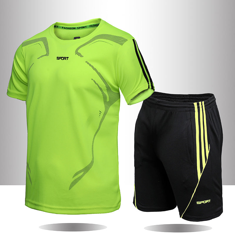 Men's Summer Sport Gym Fitness Suit Set